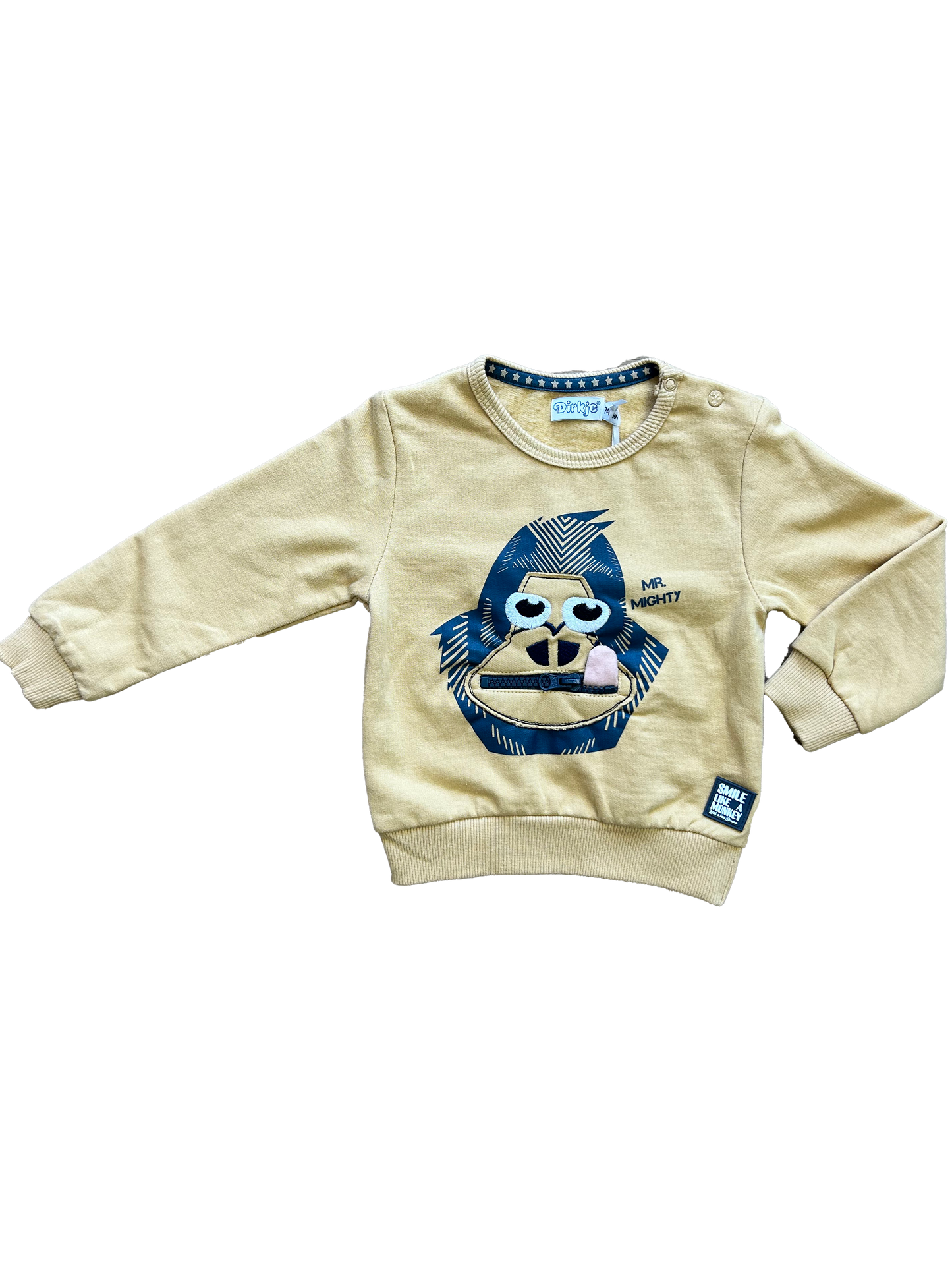 Felpa stampa scimmietta