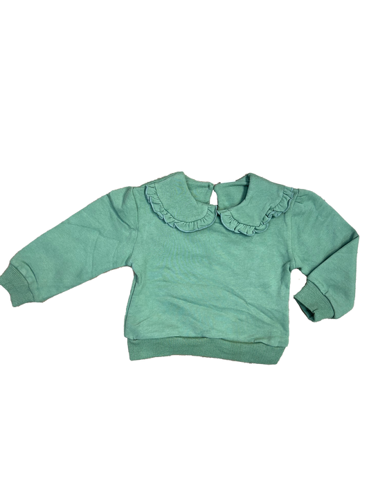 Felpa bon ton verde salvia