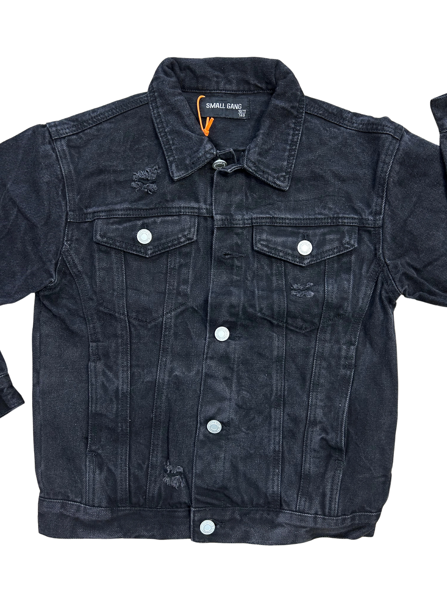 giacca in jeans nera per bambini e ragazzi