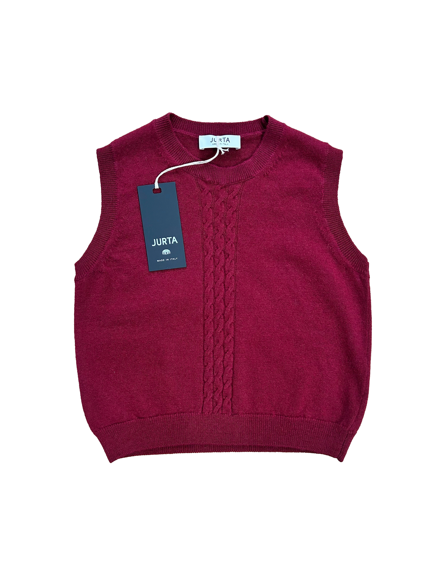 gilet in lana bordeaux per bambina