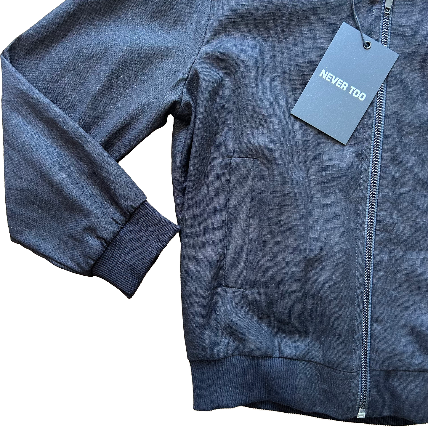 Bomber misto lino nero