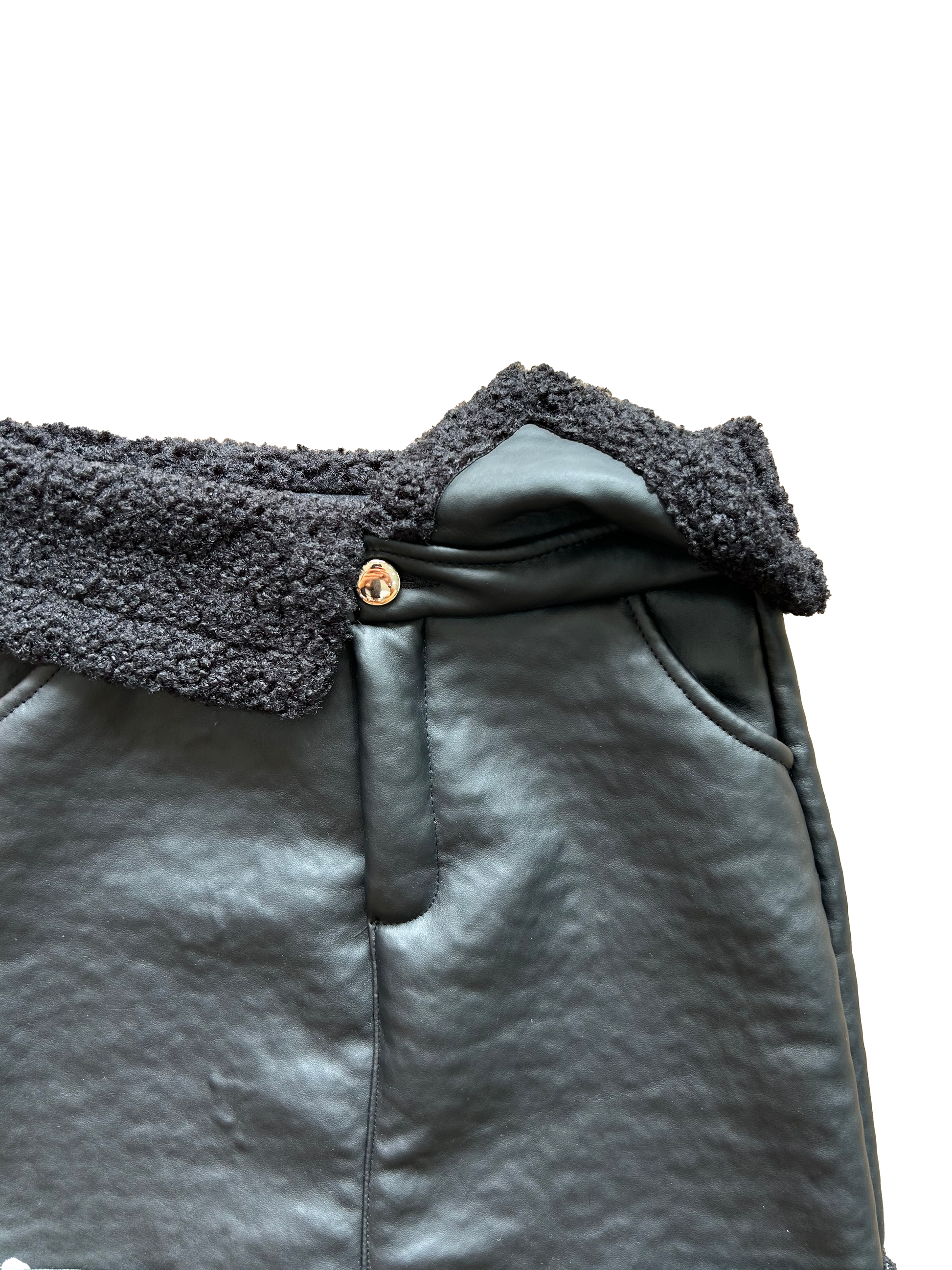 gonna ecopelle nera per bambina e ragazza