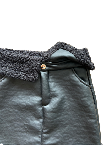 gonna ecopelle nera per bambina e ragazza