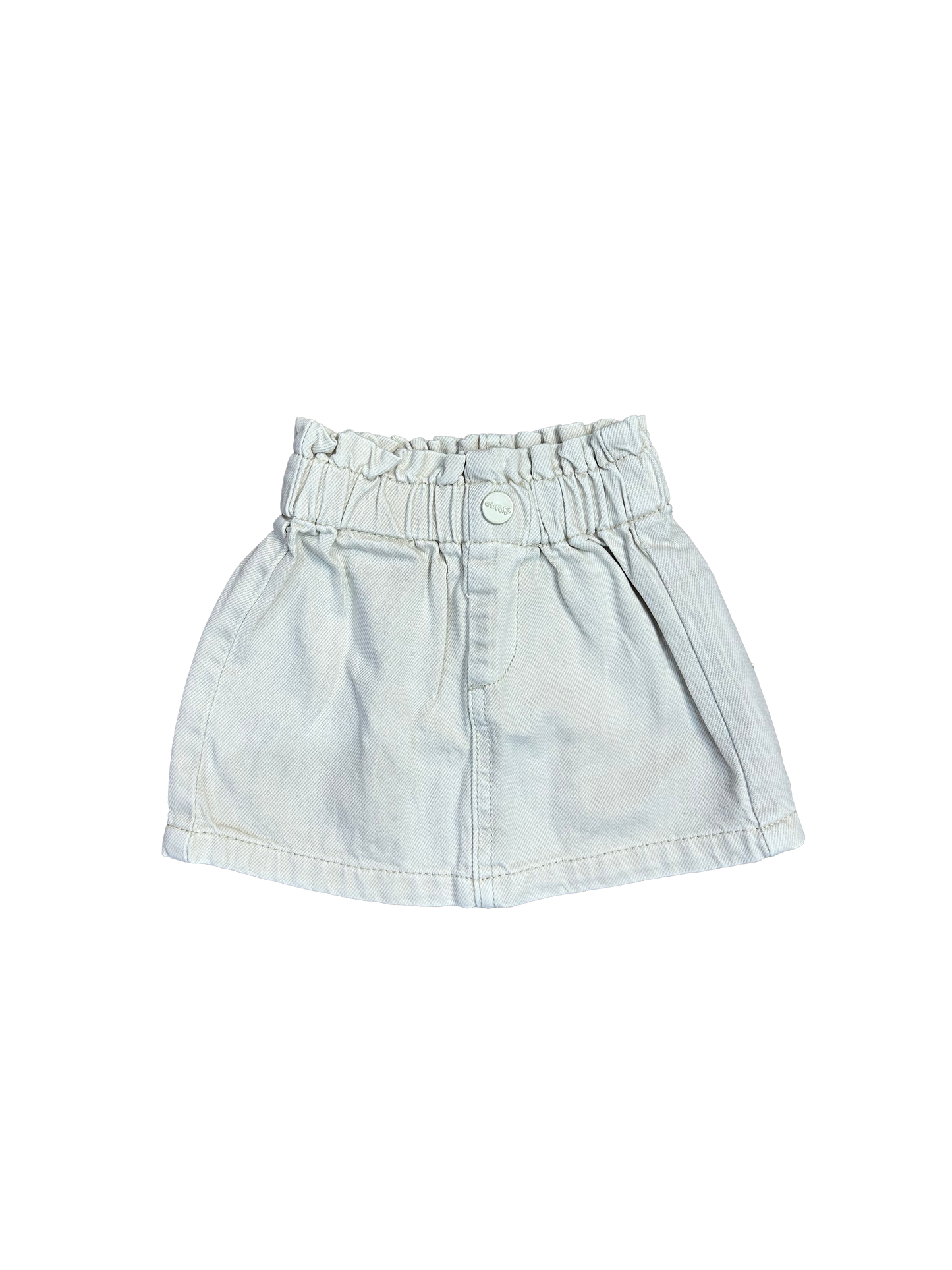 gonna in jeans beige per bimba