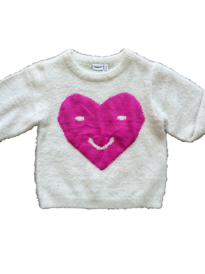 Maglioncino peluche cuore