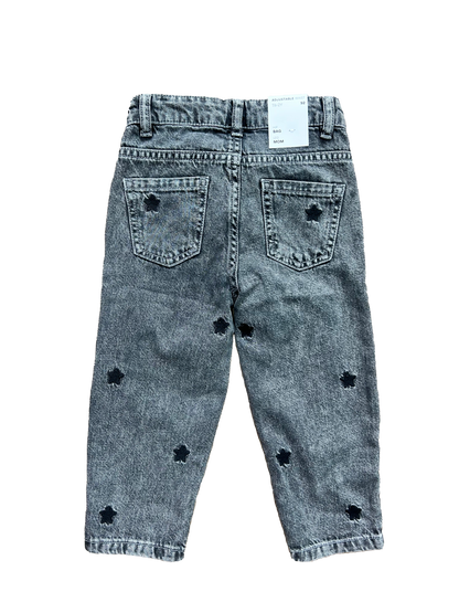 Jeans con ricami stelline