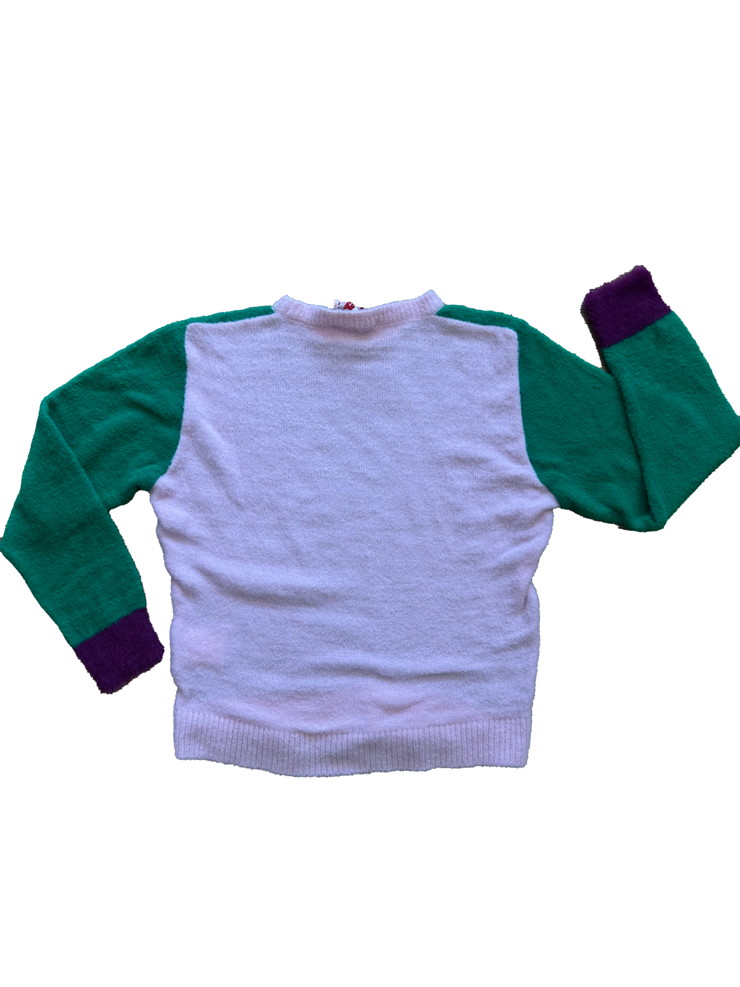 Maglioncino tricolore effetto peluche