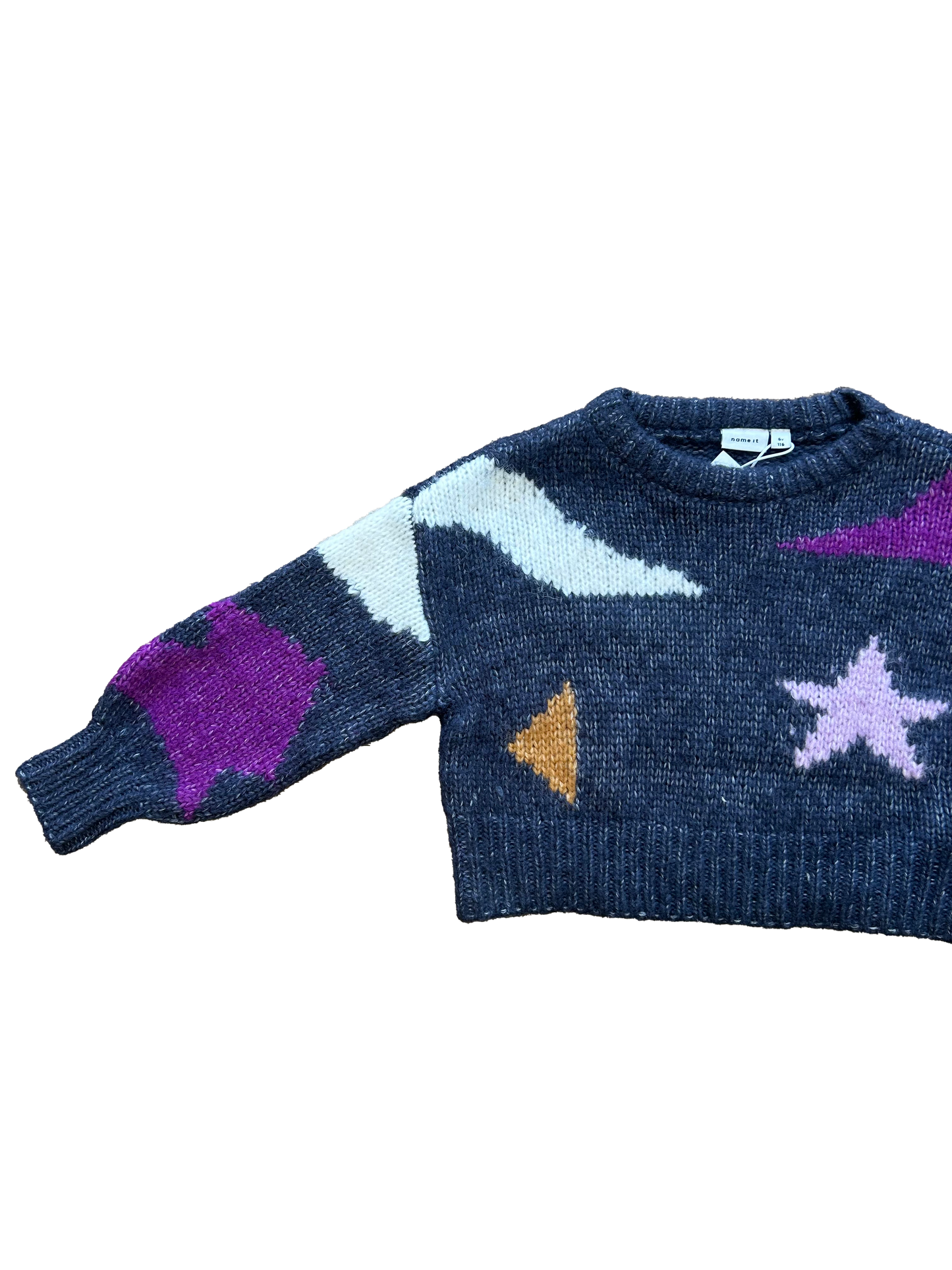 Maglioncino crop fantasia lavagna