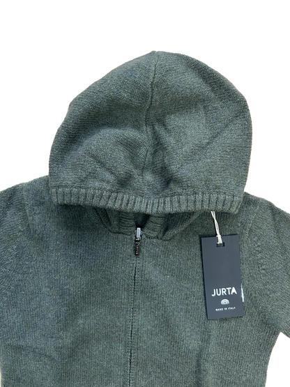Maglioncino zip Jurta verde bosco