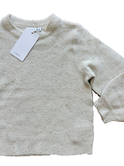 Maglioncino panna pailettes