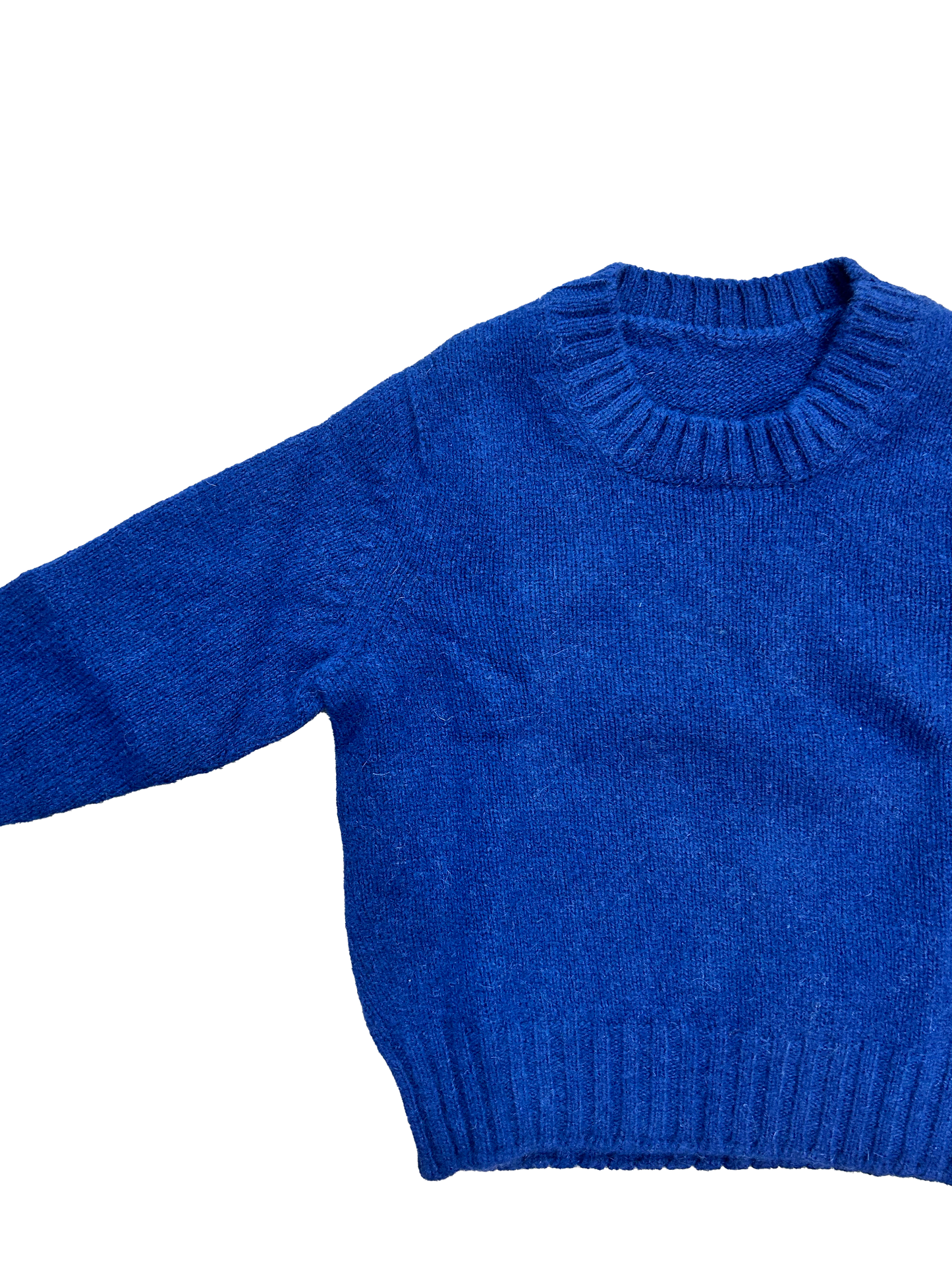 Maglioncino Jurta girocollo blu navy lana merino e cachemire