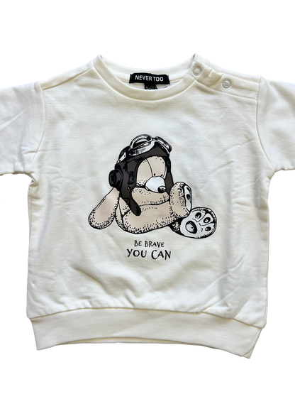 Felpa girocollo orsetto