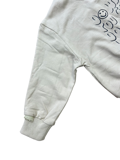 Felpa stampa smile beige