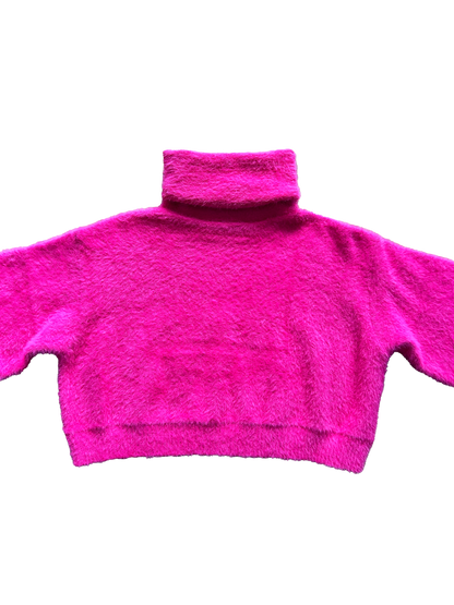 Maglioncino crop fucsia