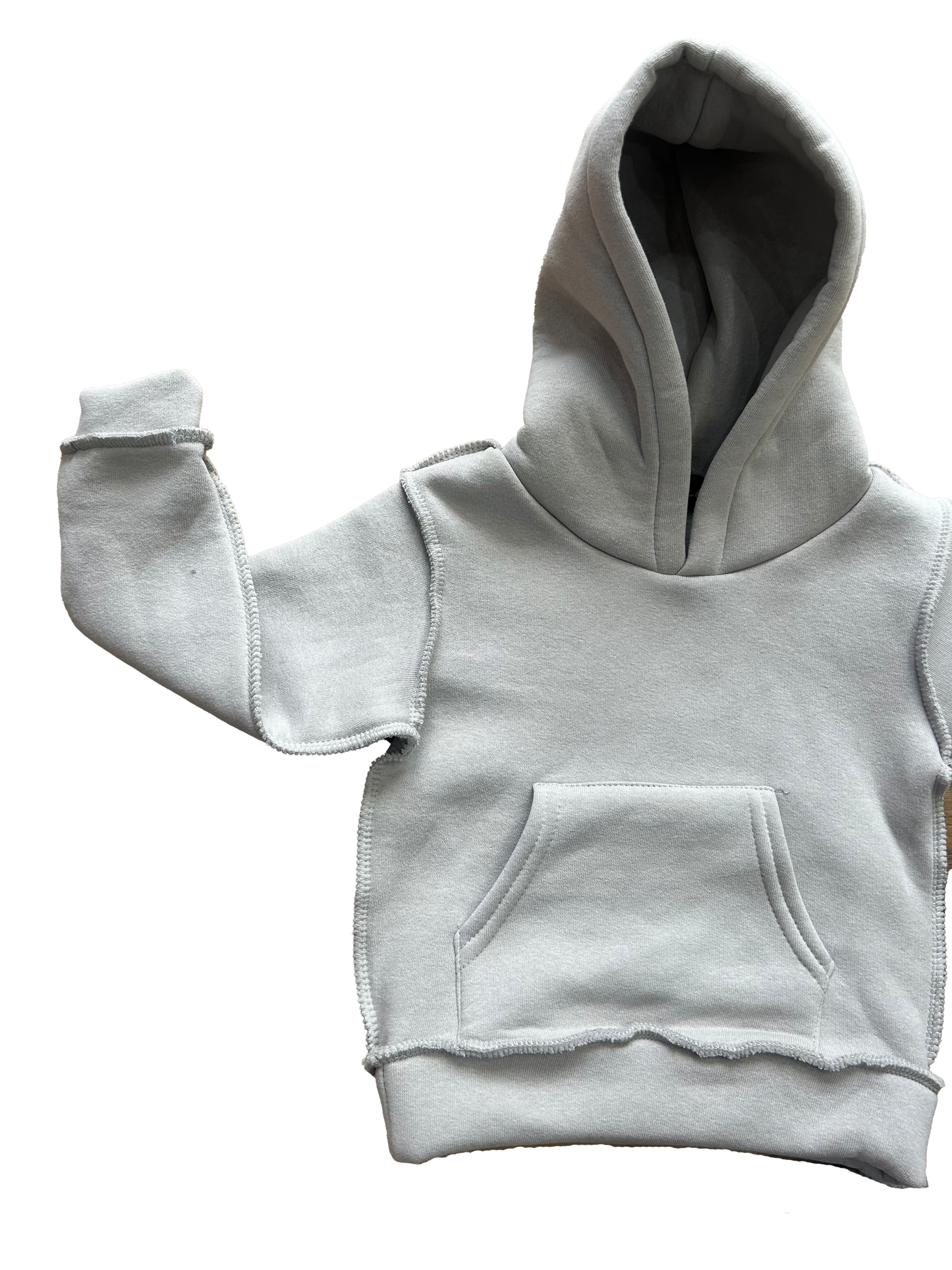 Tuta grigia con cuciture a vista