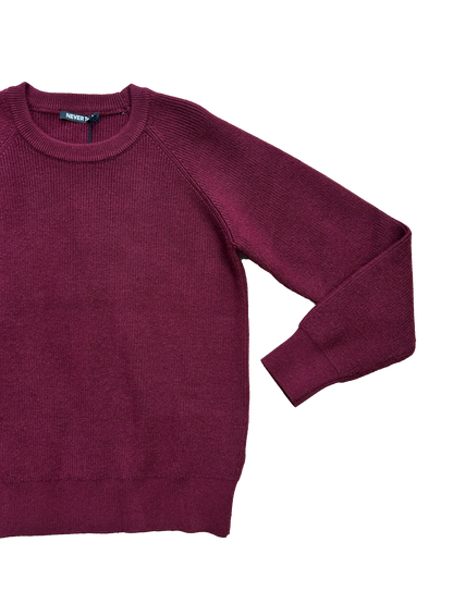 Maglione girocollo bordeaux