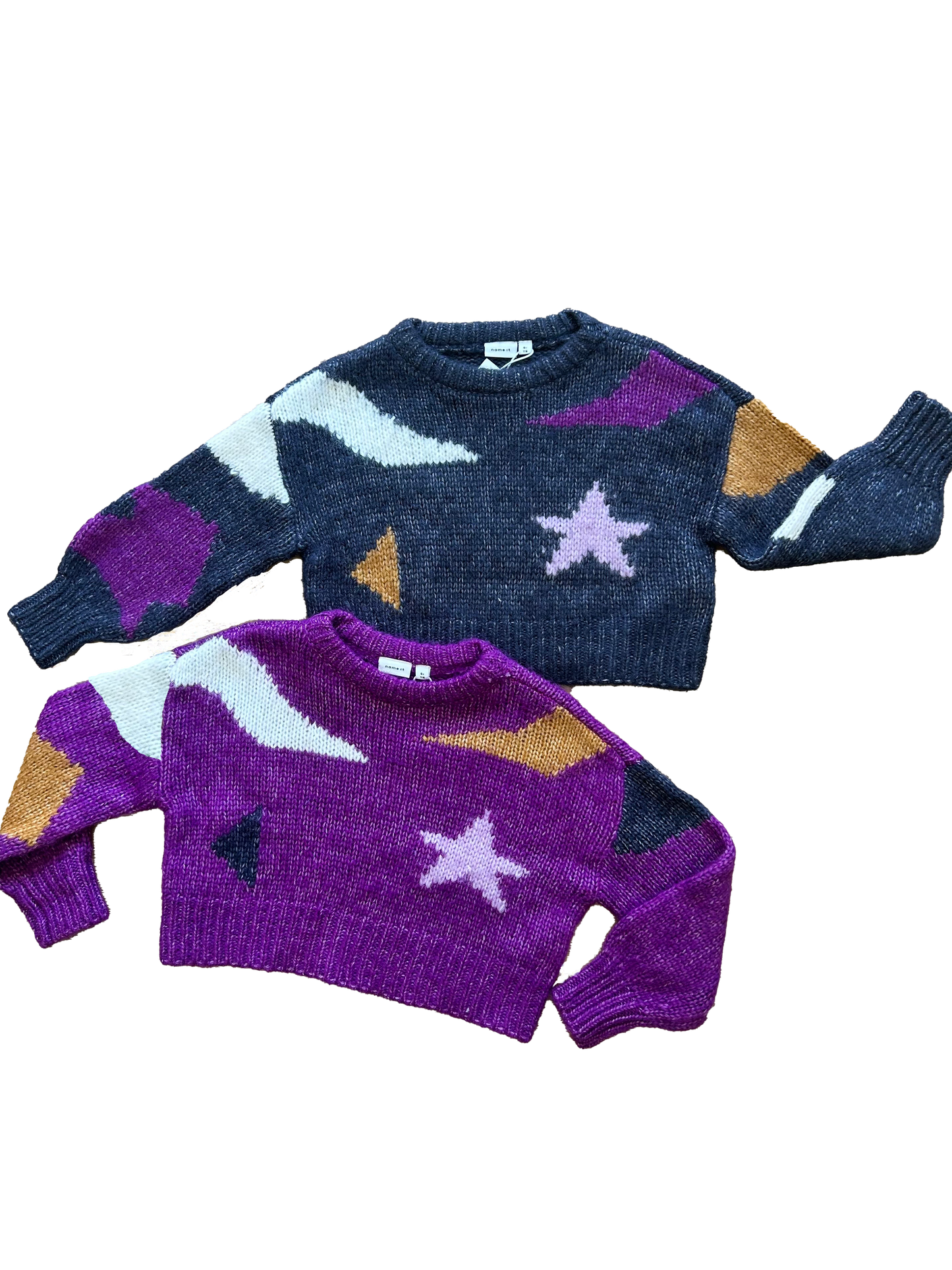 Maglioncino crop fantasia lavagna