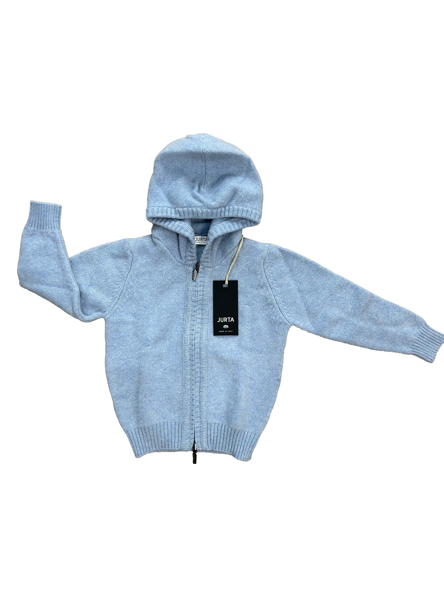 maglioncino jurta azzurro in lana e cashmere per bambino