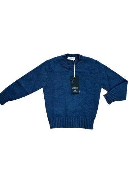 maglioncino in lana blu tweed per bambino e ragazzo negozio abbigliamento napoli