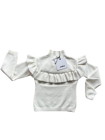 maglioncino bianco bimba janice abbigliamento bambina 
