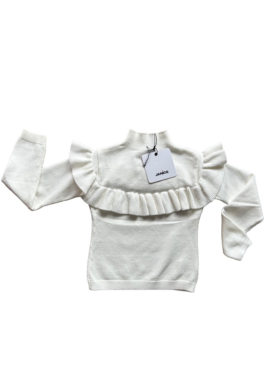 maglioncino bianco bimba janice abbigliamento bambina 