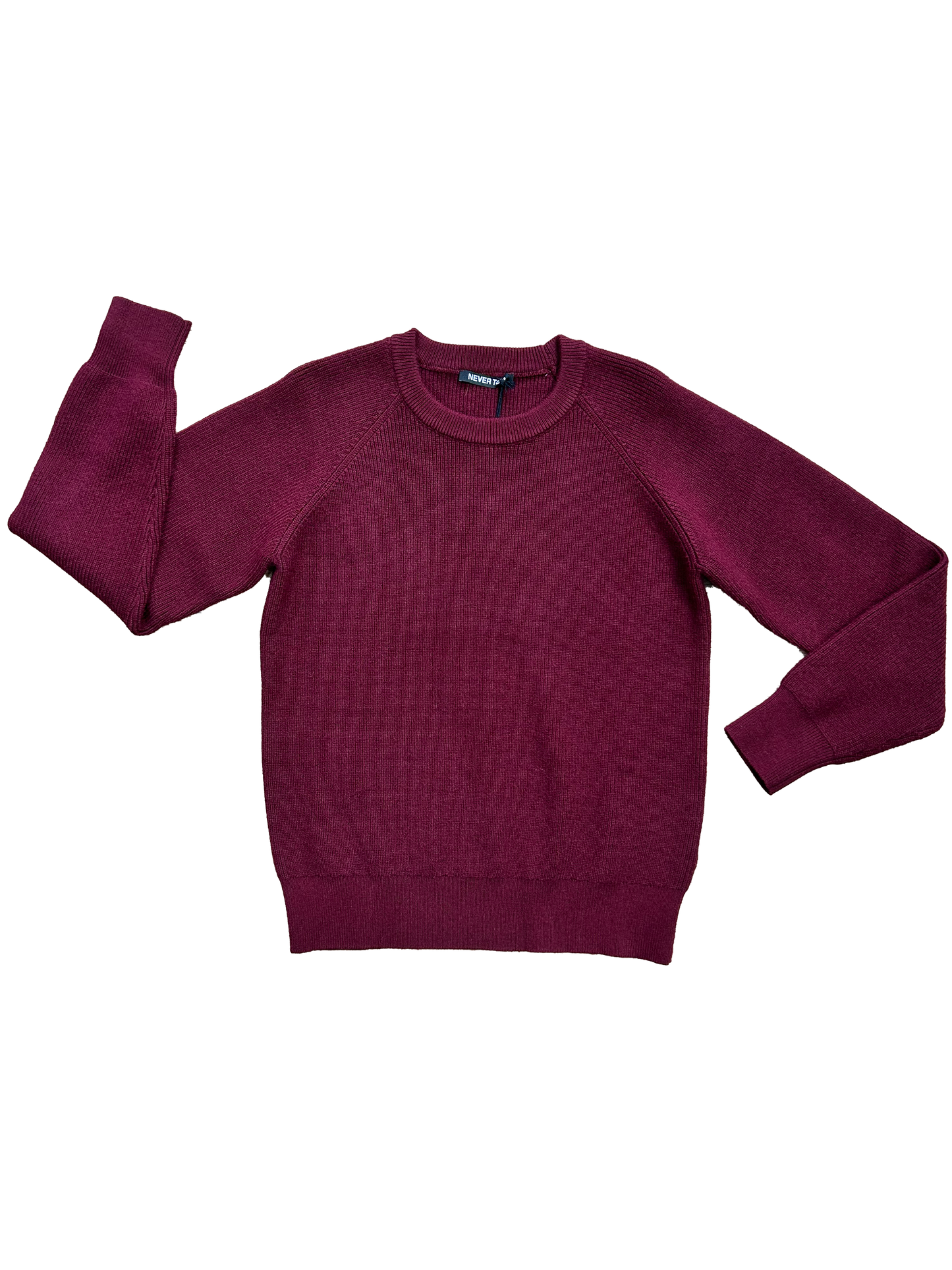 Maglione girocollo bordeaux