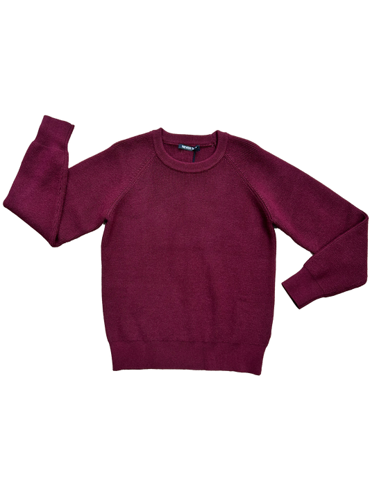 Maglione girocollo bordeaux