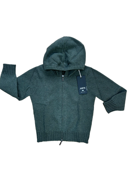 maglioncino jurta verde bosco in lana e cashmere per bambino