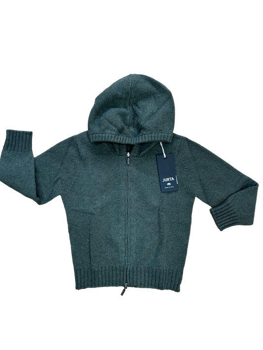 maglioncino jurta verde bosco in lana e cashmere per bambino