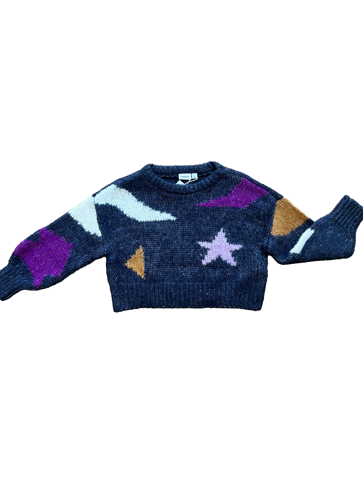 Maglioncino crop fantasia lavagna