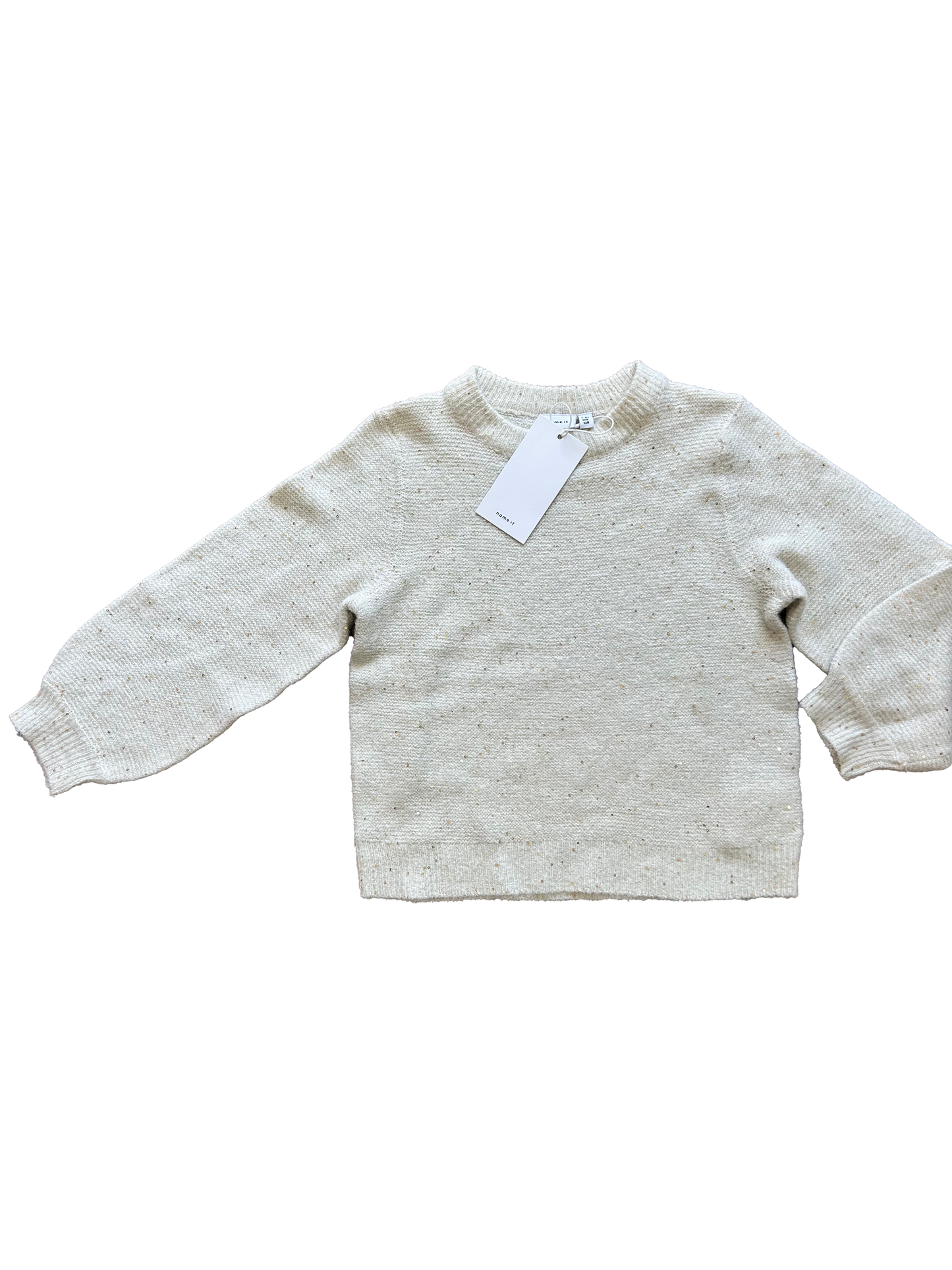 Maglioncino panna pailettes