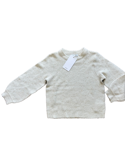 Maglioncino panna pailettes