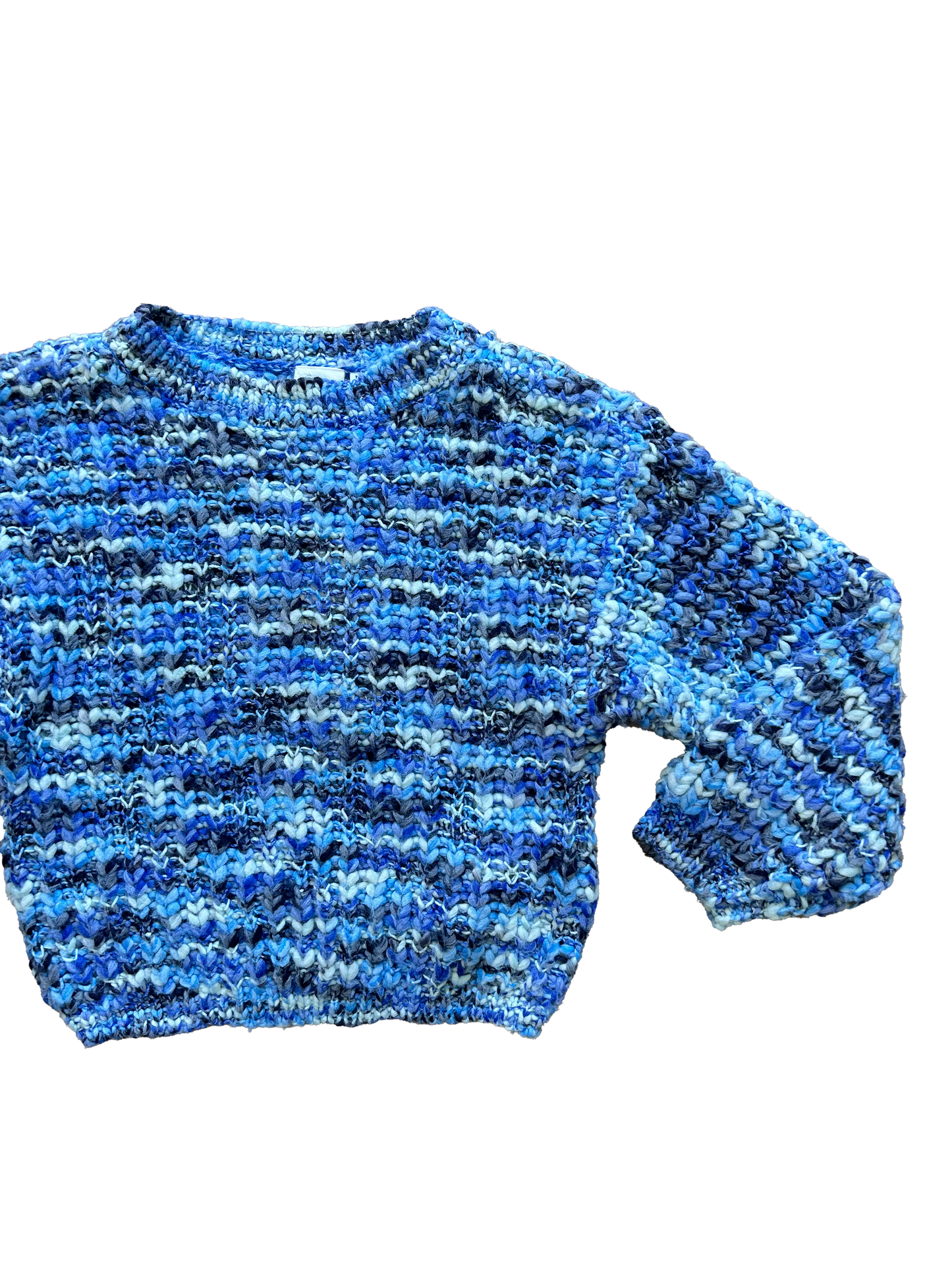 Maglioncino treccia azzurro