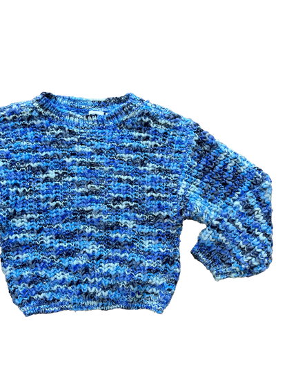 Maglioncino treccia azzurro