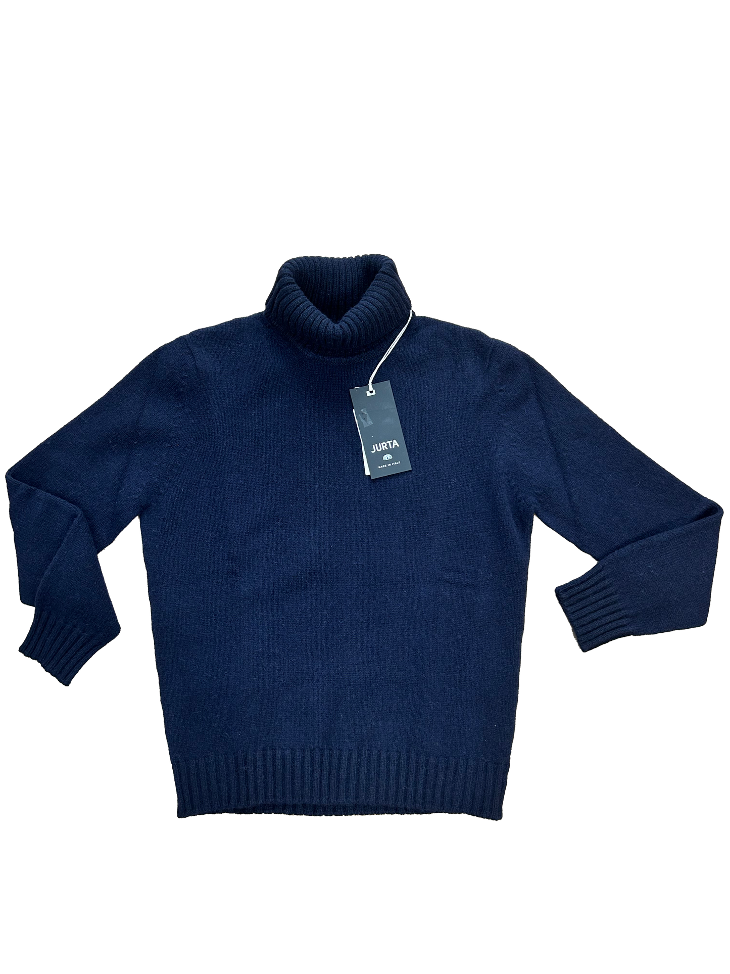 maglione blu navy in lana merino e cashmere per bambino