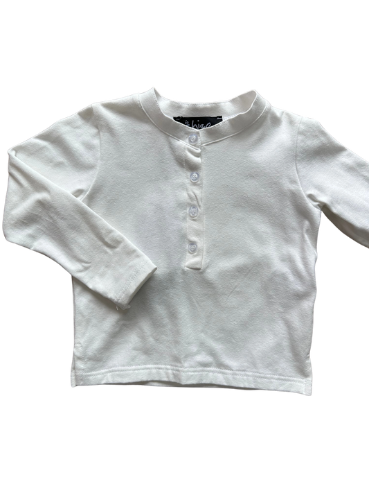 Shirt in caldo cotone a manica lunga per neonato 