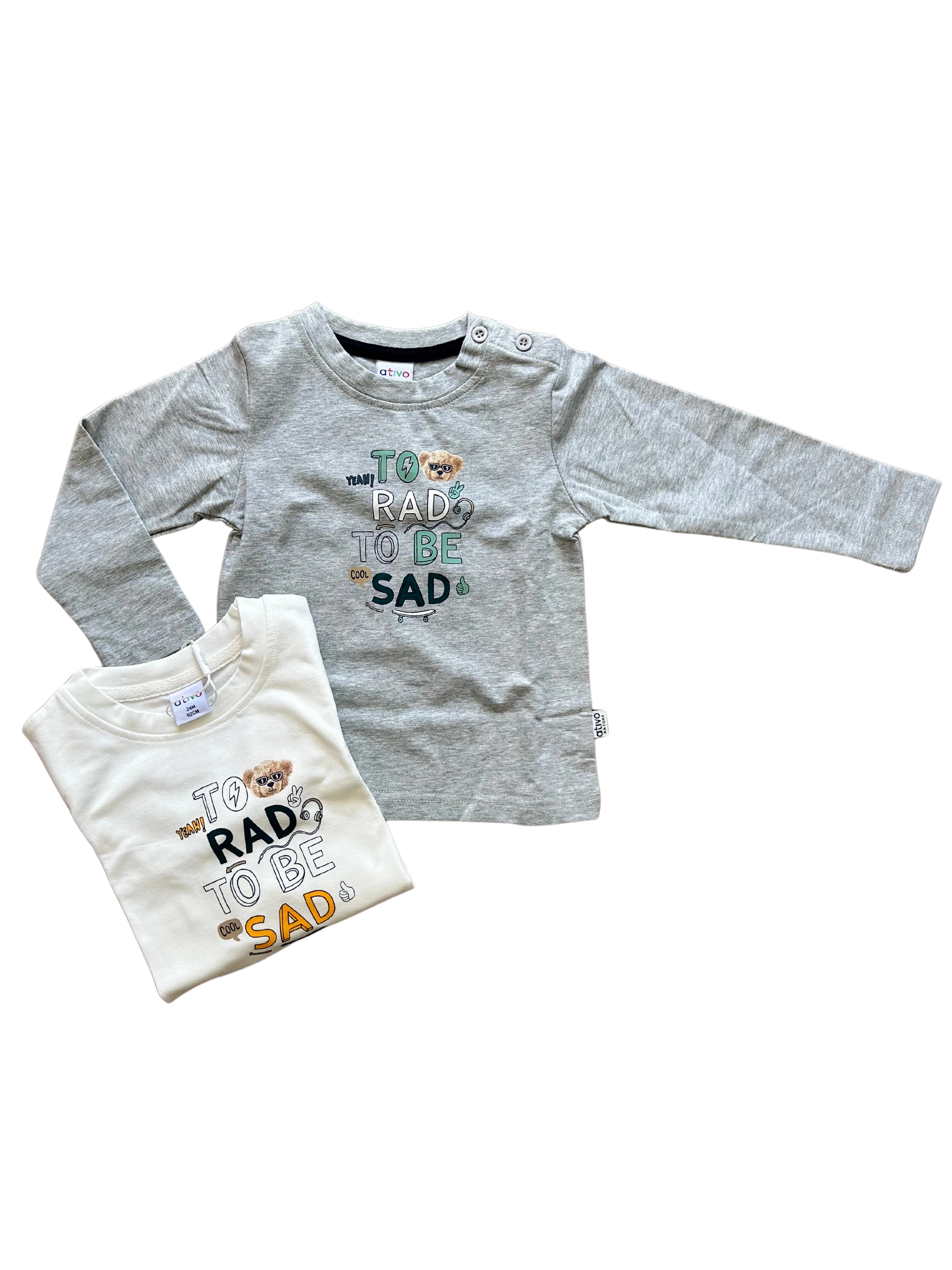 shirt manica lunga in caldo cotone per neonato in saldo