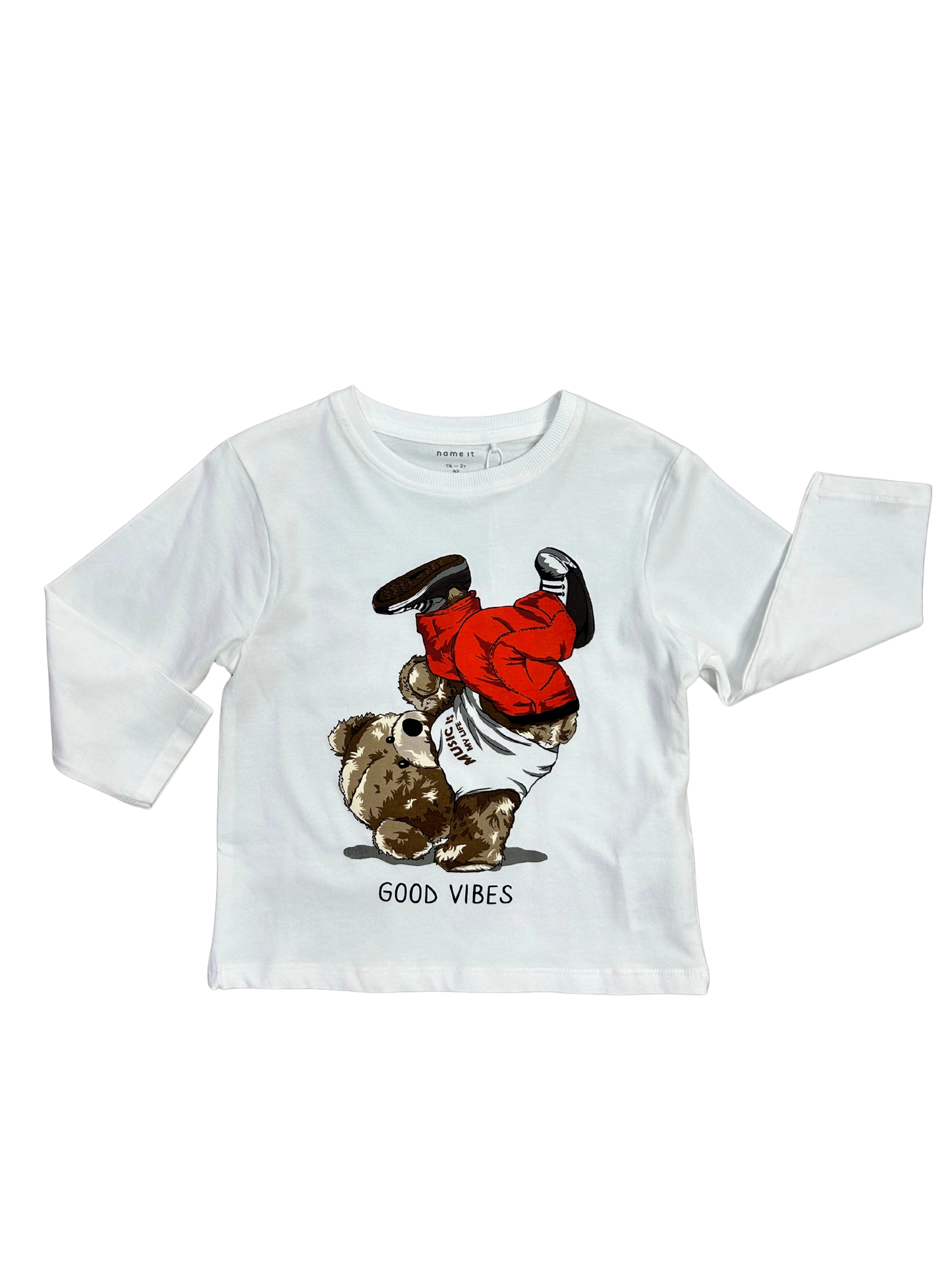 shirt nameit bianca con orsetto per bambini