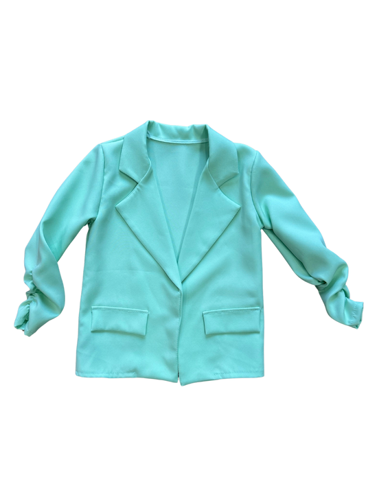 Blazer per bambina verde pastello