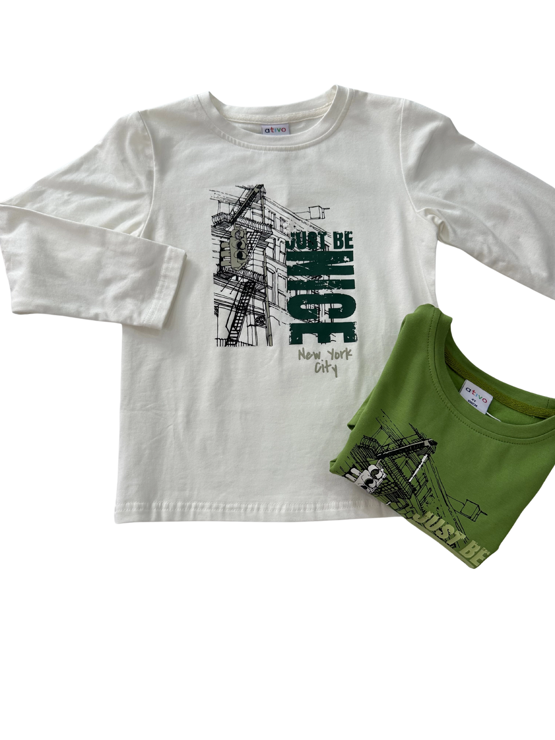 shirt manica lunga in caldo cotone per bambini e ragazzi in saldo