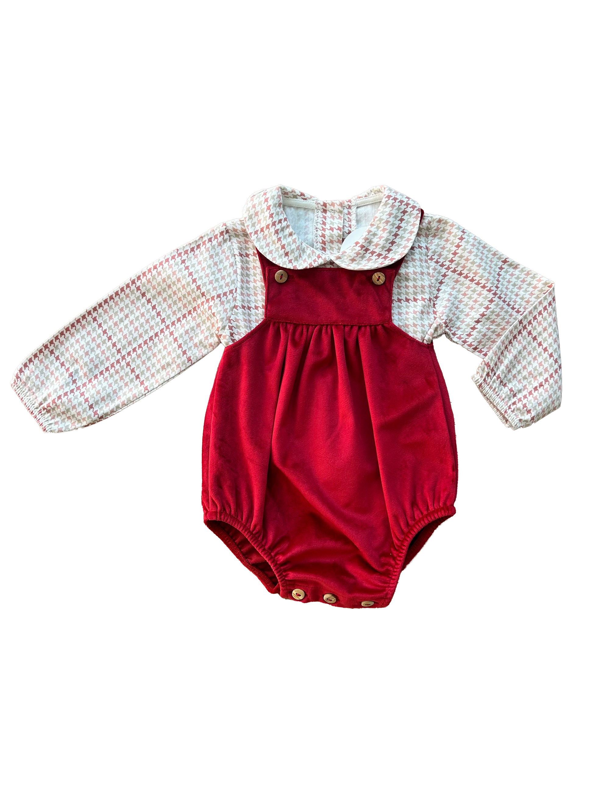 pagliaccetto natalizio rosso per neonato e neonata