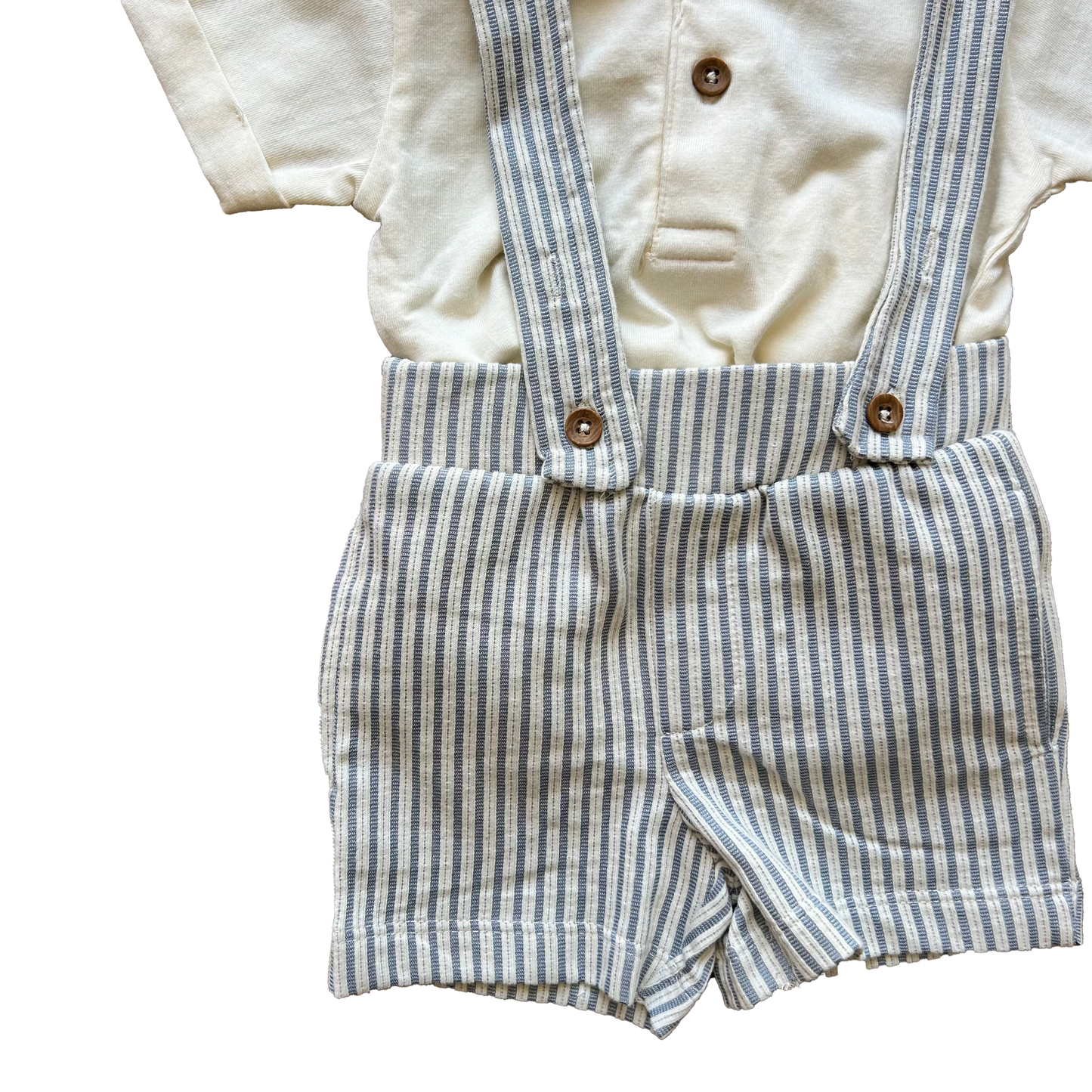 Completo salopette righe