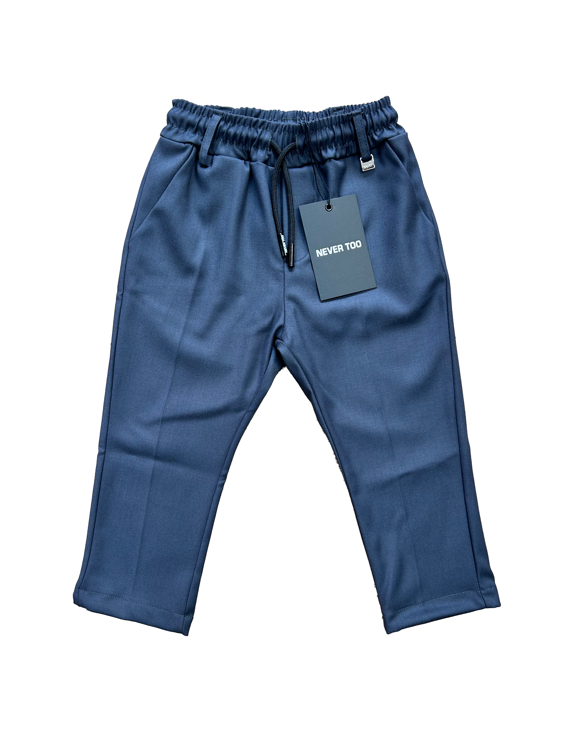 pantalone morbido grigio per neonato e bambino never too