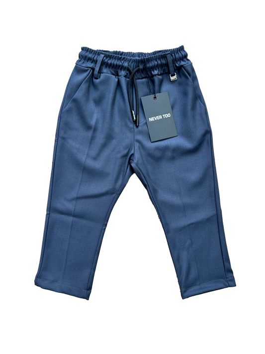 pantalone morbido grigio per neonato e bambino never too
