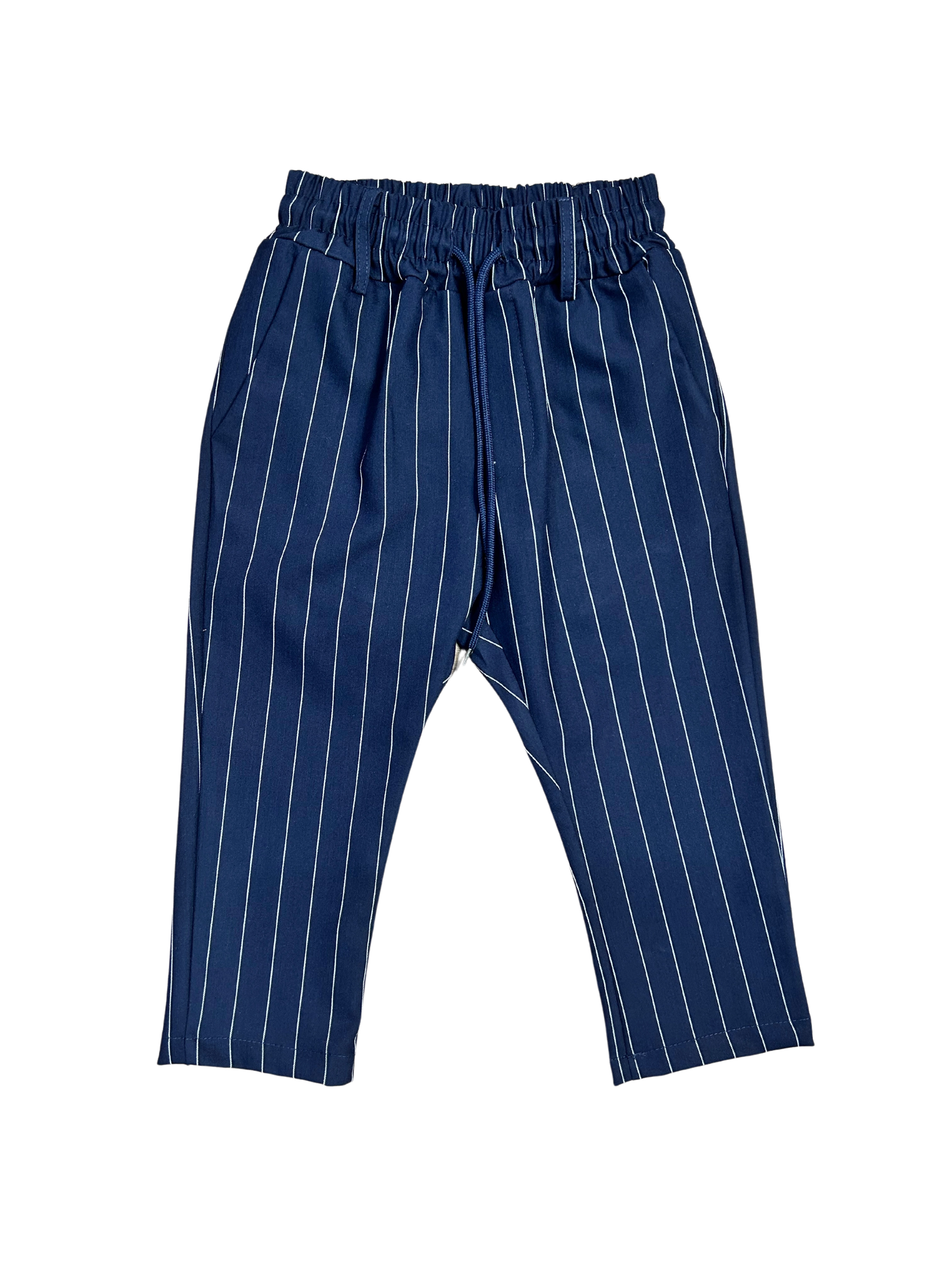 pantalaccio blu gessato per bambino