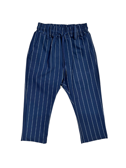 pantalaccio blu gessato per bambino