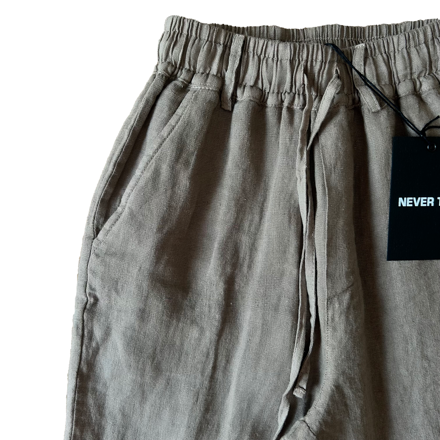 Pantalaccio misto lino fango