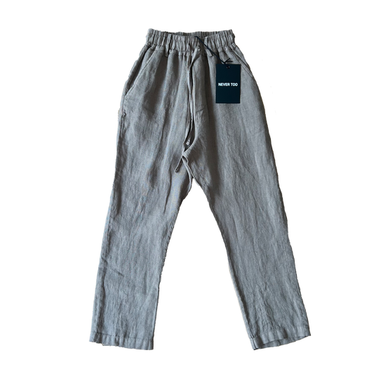 Pantalaccio misto lino fango
