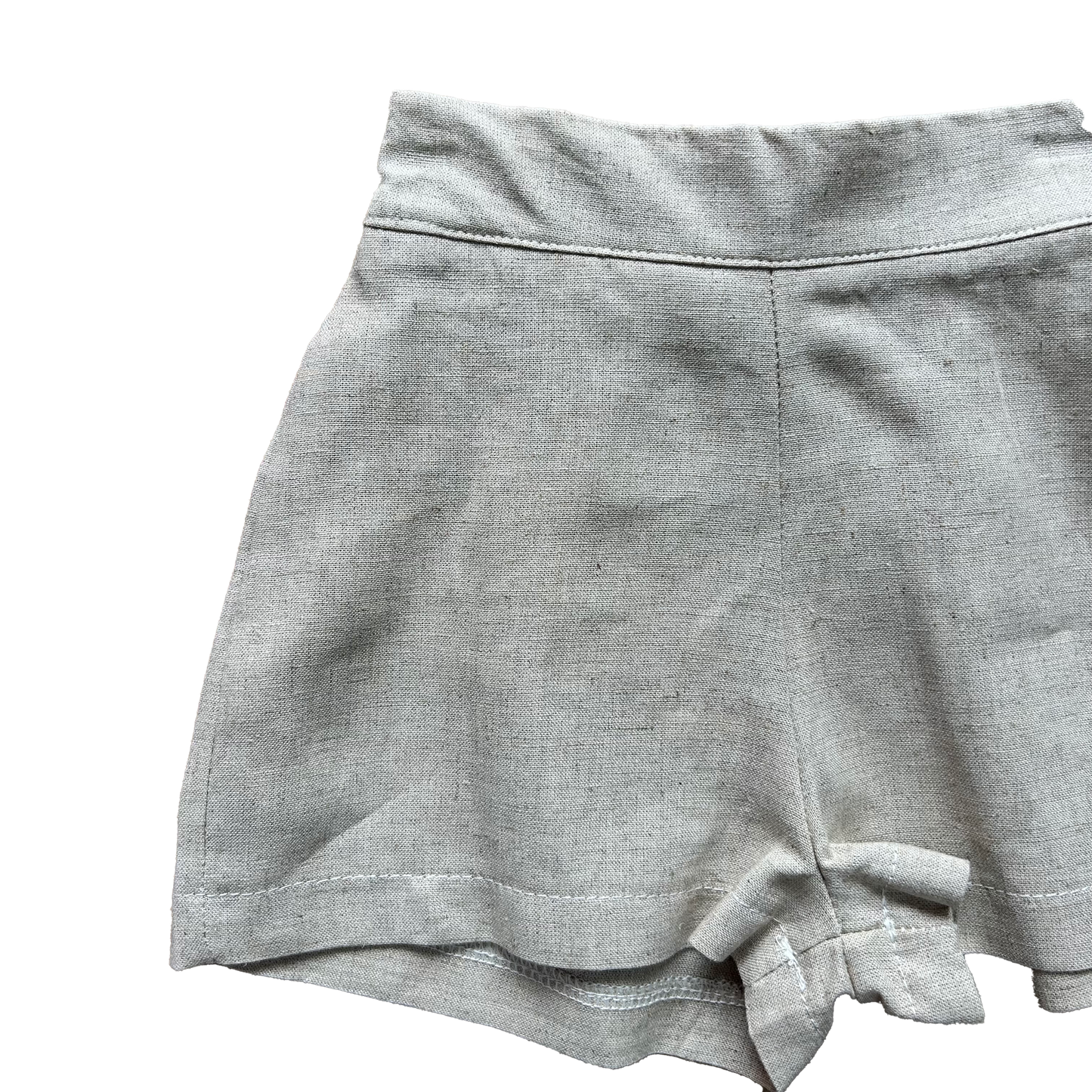 Completo misto lino bianco e beige