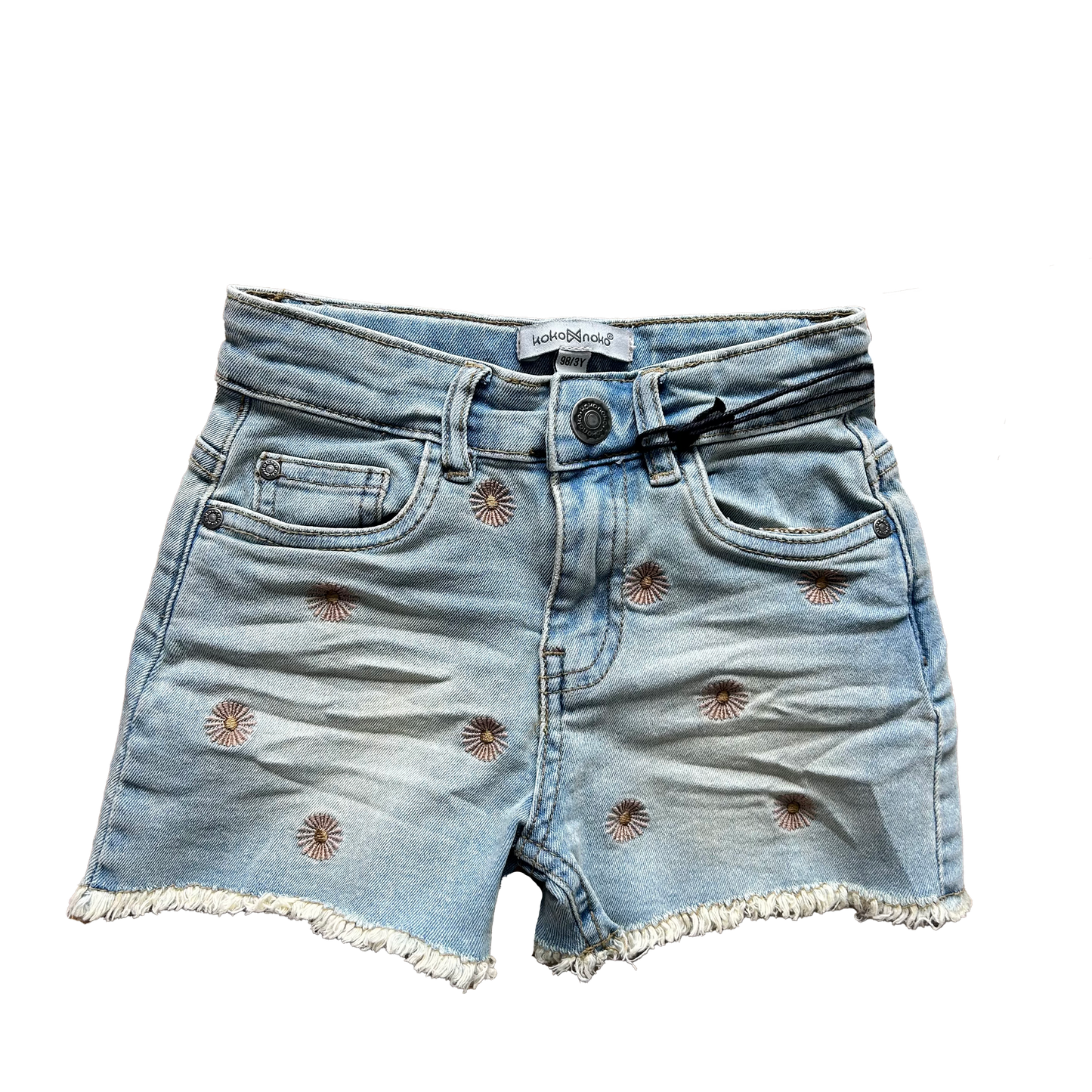 Pantaloncino jeans fiorellini